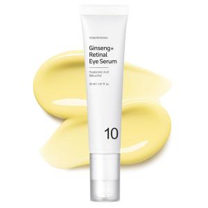 TOSOWOONG Ginseng Plus Retinal Eye Serum with Retinal Niacinamide Bakuchiol Correction for Puffy Eye Bags Fine Lines Dark Circles Wrinkles, Korean Skin Care, 30ml, 1.01 fl.oz.