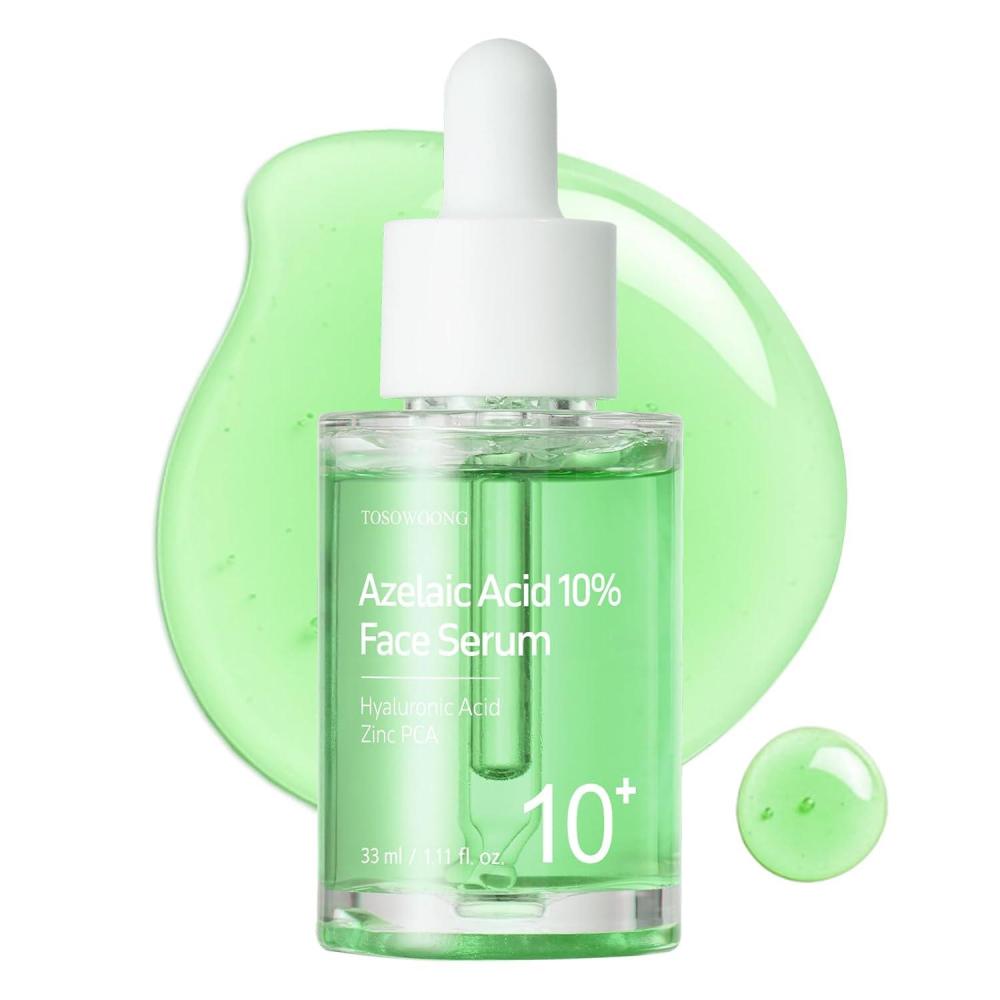 image:imageTOSOWOONG Azelaic Acid 10 Face Serum Rosacea care Redness Soothing and Blemish Centella Asiatica for Acneprone Niacinamide Hyaluronic Acid Korean Skincare Natural Color 33 ml 111 fl oz