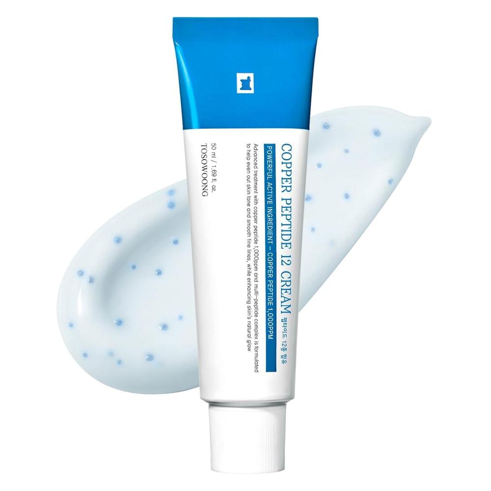 image:imageTOSOWOONG Copper Peptide 12 Cream 99 Purity of Copper Tripeptide1 GHKCu 12 MultiPeptide Powerful Anti Aging Formula for Fine Lines Firming Skin Elasticity Korean Skincare 50ml  169 floz