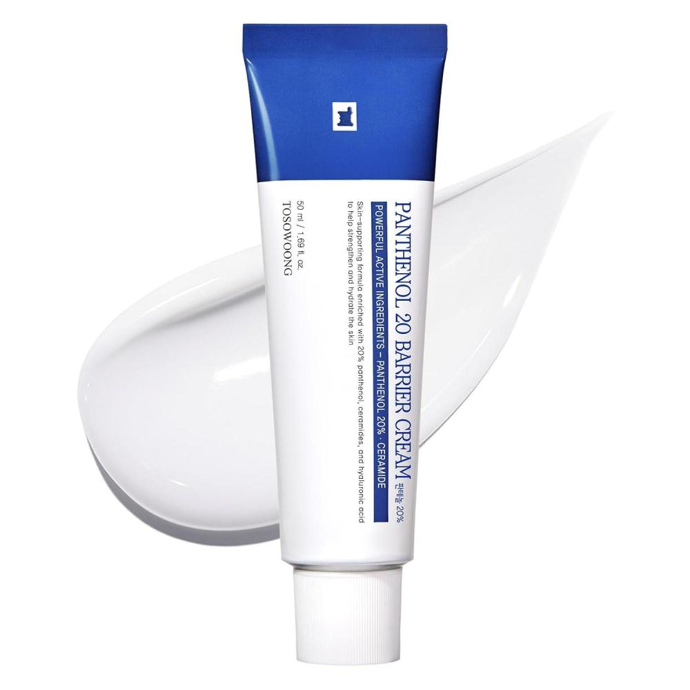 image:imageTOSOWOONG Panthenol 20 Barrier Cream Daily Skin Barrier Care with 20 Panthenol Ceramides Hyaluronic Acid Deep Hydration Face Moisturizer Korean Skincare for All Skin Types 50ml 169 fl oz